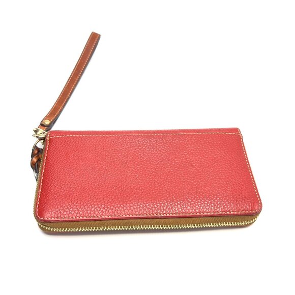 Dooney & Bourke Red Pebble Leather Wallet with Detachable Wristlet—EUC - Picture 3 of 13